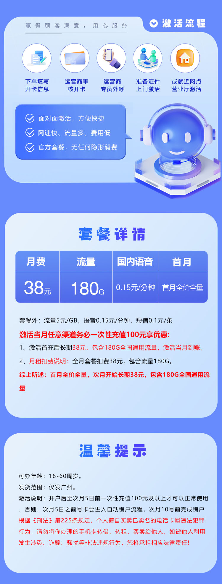 广州联通专享卡【长期38元180G】  第2张